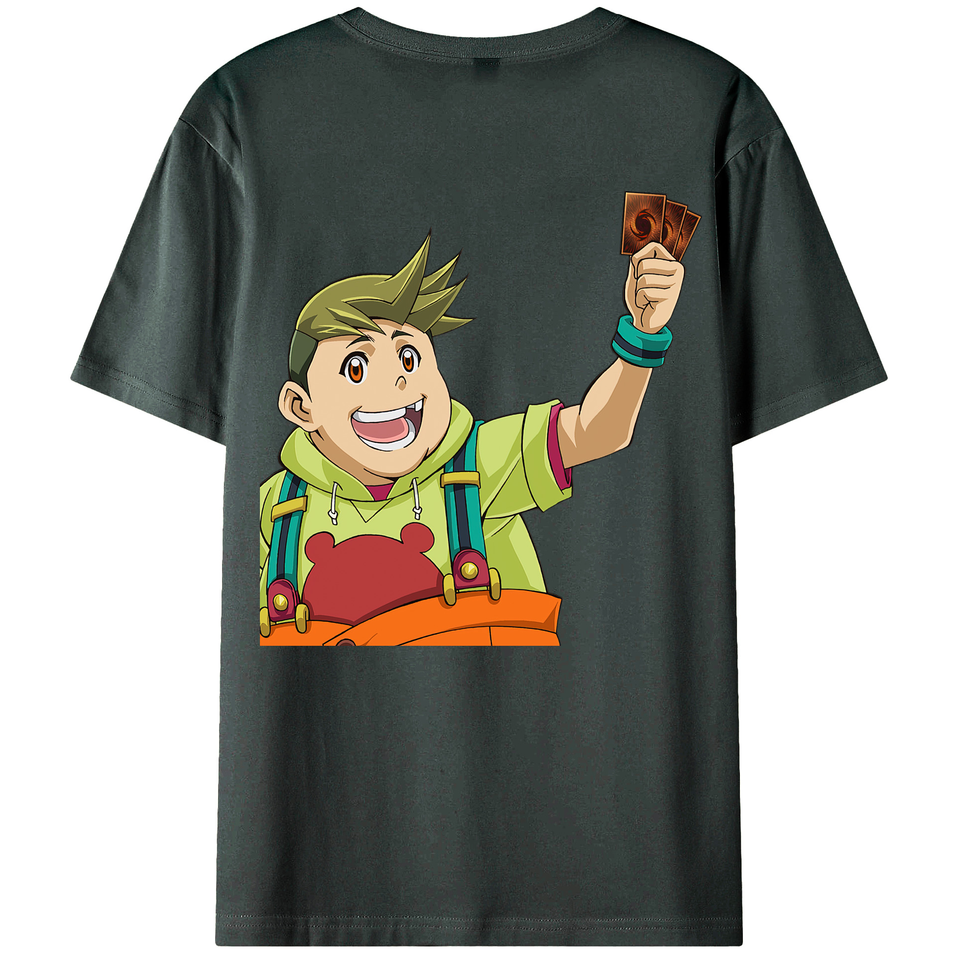 （画像用） 遊☆戯☆王 Yu-Gi-Oh! 綿100％ メンズ半袖Tシャツ（バックプリント） 通気性